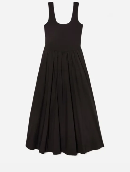 EVERLANE The Riviera Dress Black Pockets Medium - Picture 10 of 12
